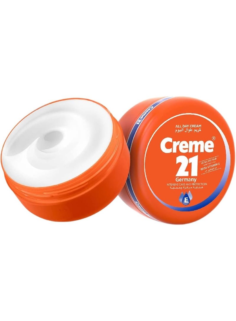Creme 21 All Day Cream - 150ml | Face, Body & Hand Moisturizer with Vitamin E & Pro B5 | Hydrating Formula for 24 H Intensive Moisturization | Suitable for Dry to Ultra Dry Skin | Made in Germany - Image 1